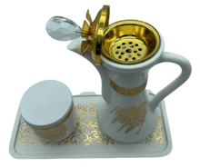 Load image into Gallery viewer, White Ceramic Incense Burner - Top View