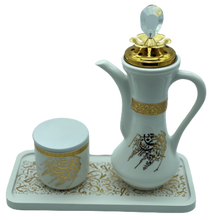 Load image into Gallery viewer, White Ceramic Incense Burner - Side View
